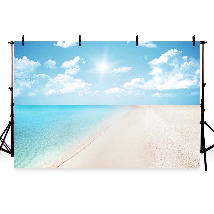 Scenic Backdrops Beach Backdrop Sky Backgrounds Blue Ocean G-227 ...