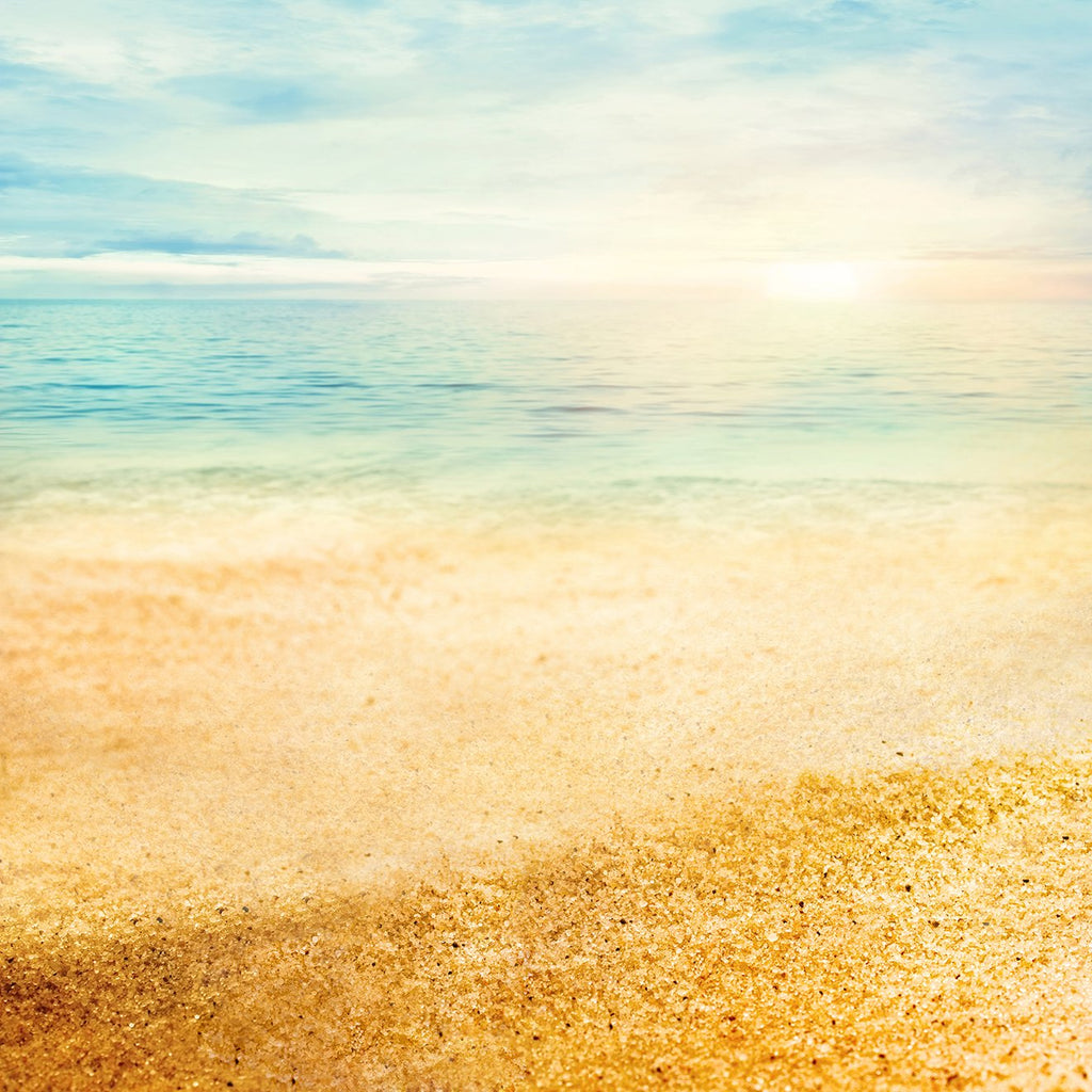 Scenic Landscape Beach Summer Background Fine Gold Sand Photo Backdrop ...